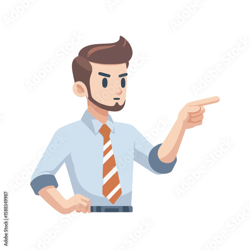  team leader pointing forward, giving direction