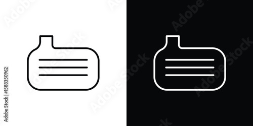 Sewerage tank icon. Thin linear web icons