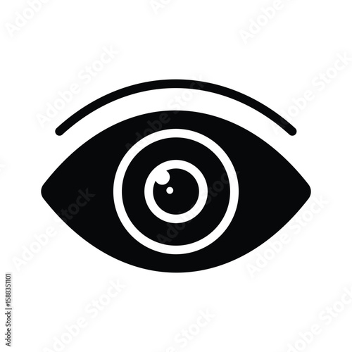 A customizable glyph icon of human eye
