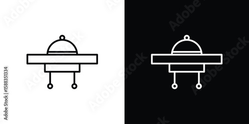 Room service icon. Thin linear web icons