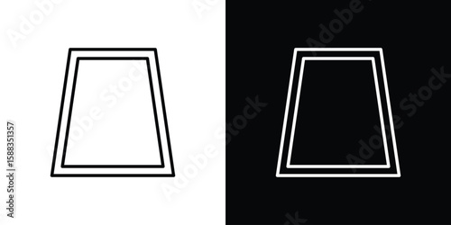 Roof window icon. Thin linear web icons