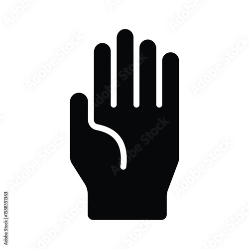 Premium glyph icon of human palm, easy to edit