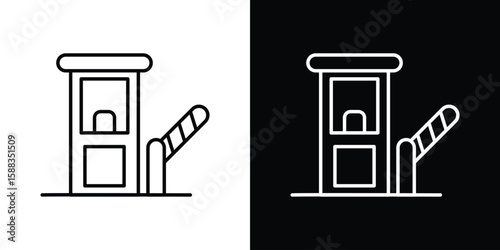 Road toll icon. Thin linear web icons