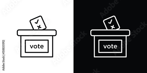 Referendum icon. Thin linear web icons