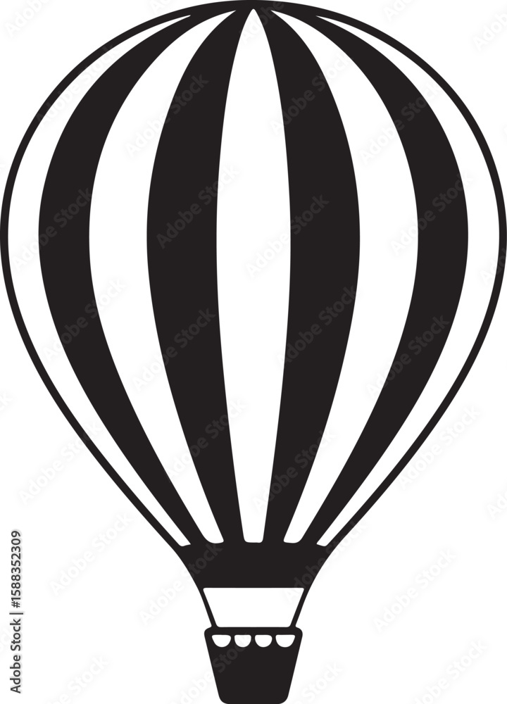 Fototapeta premium Hot Air Balloon Silhouette Set
