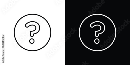 Question icon. Thin linear web icons