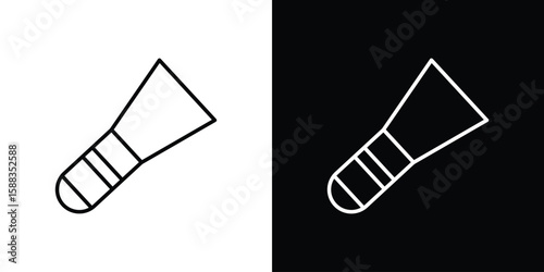 Putty knife icon. Thin linear web icons