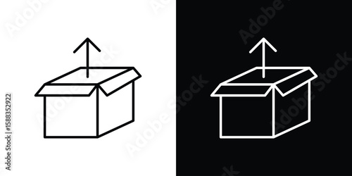 Product release icon. Thin linear web icons