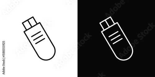 Pendrive icon. Thin linear web icons