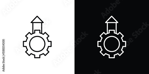 Operational excellence icon. Thin linear web icons