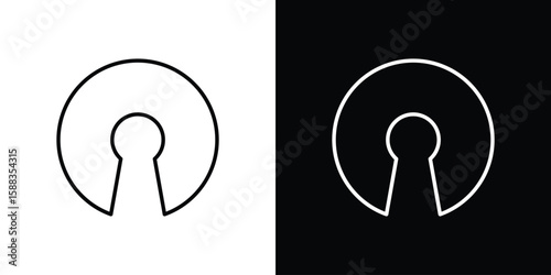 Open source icon. Thin linear web icons