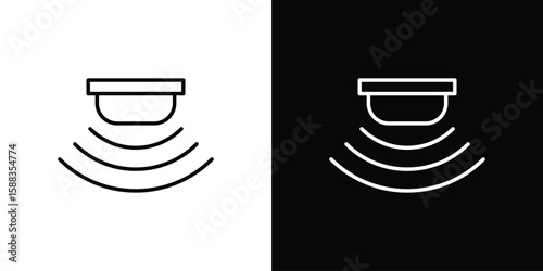 Motion sensor icon. Thin linear web icons