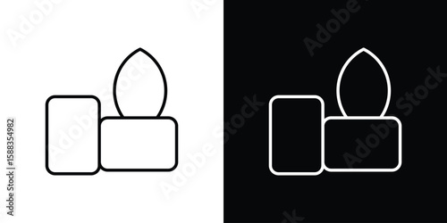 Mint gum icon. Thin linear web icons