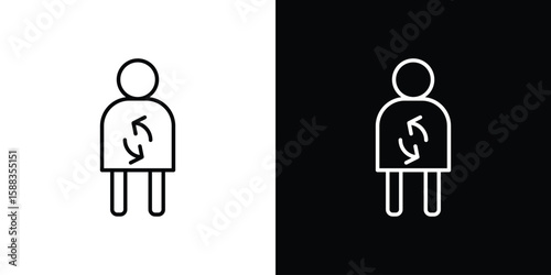 Metabolism icon. Thin linear web icons