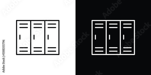 Lockers icon. Thin linear web icons