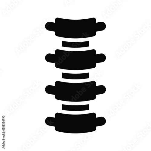 Premium glyph icon of vertebral column spinal structure