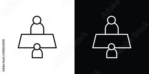Job interview icon. Thin linear web icons