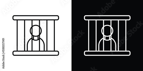 Jail icon. Thin linear web icons