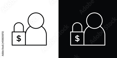 Guarantor icon. Thin linear web icons