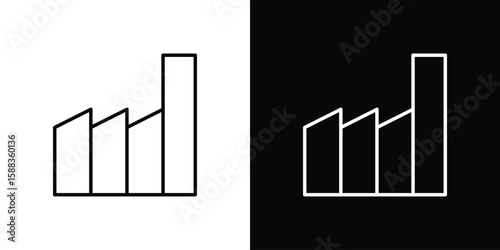 Factory icon. Thin linear web icons