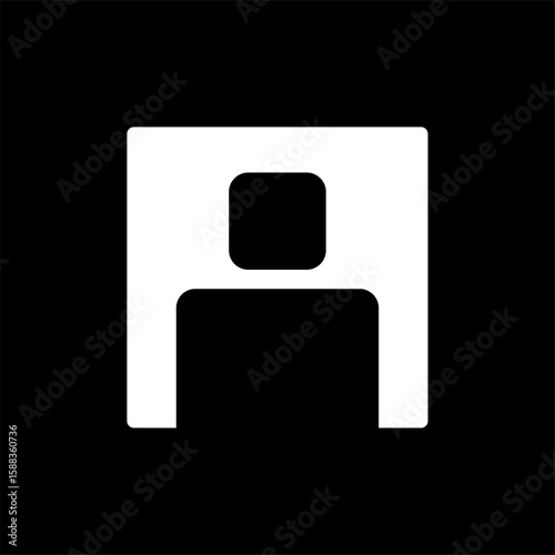 User person profile icon. Flat isolated on black background user symbol graphic design. Vector Illustration 
