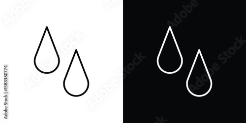 Drop icon. Thin linear web icons