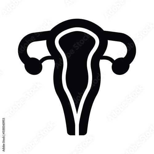 Grab this glyph icon of uterus female organ