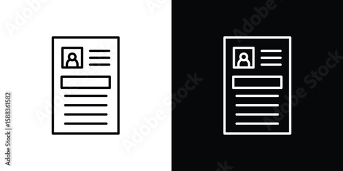 Curriculum icon. Thin linear web icons