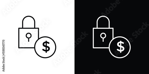 Credit limit icon. Thin linear web icons