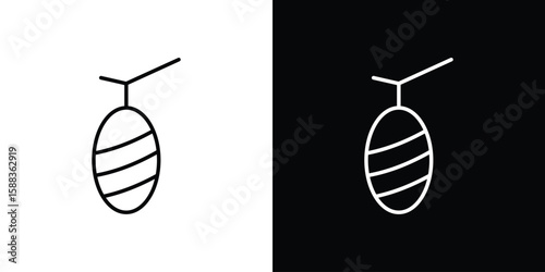 Cocoon icon. Thin linear web icons