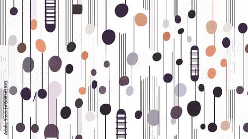 Stylized Musical Scales on Decorative Abstract Background – Vector Illustration
