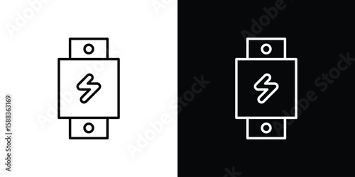 Circuit Breaker icon. Thin linear web icons