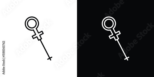 Car dipstick icon. Thin linear web icons