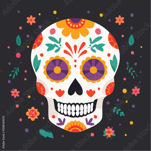 Vibrant Dia de los Muertos Art