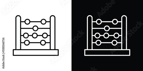 Abacus icon. Thin linear web icons