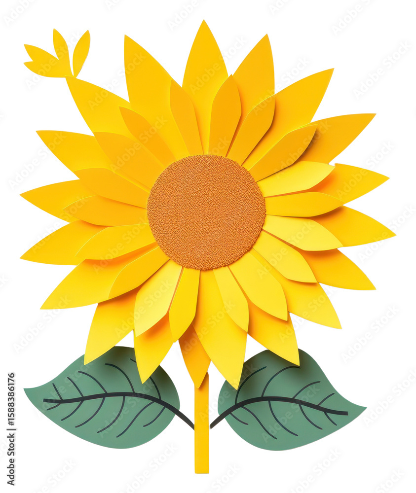 Obraz premium PNG Sunflower art plant inflorescence.