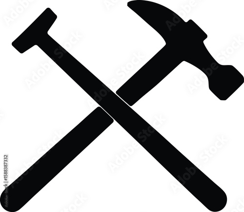 tools crossed vector icon.