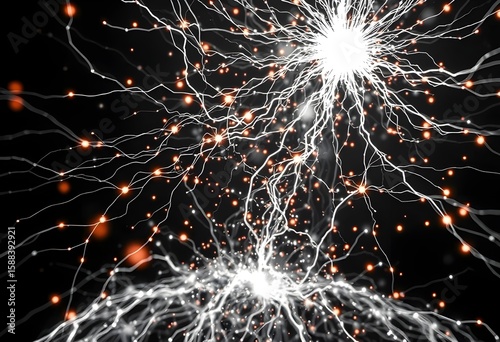 Glowing Neuron Cluster Connections
