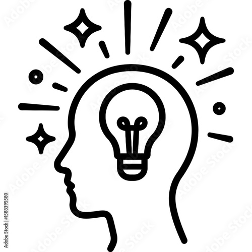 Eureka moment explosion outline vector
