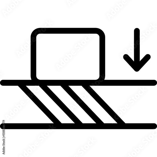 Friction force outline icon vector