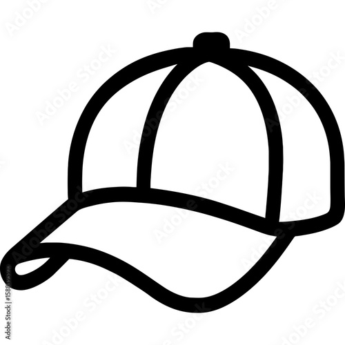 Simple top hat outline icon vector