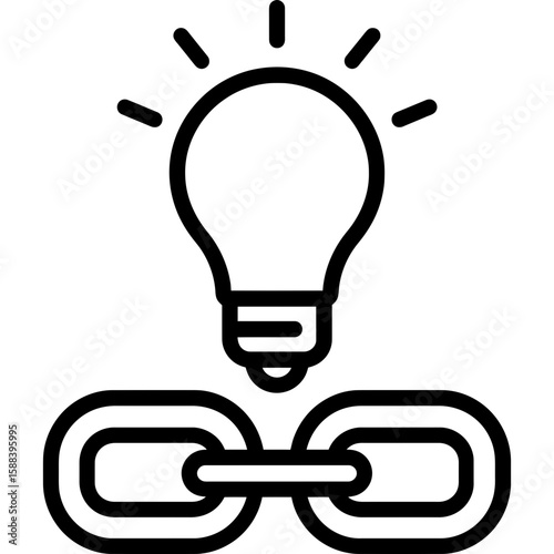 Insight connection sudden link outline icon vector