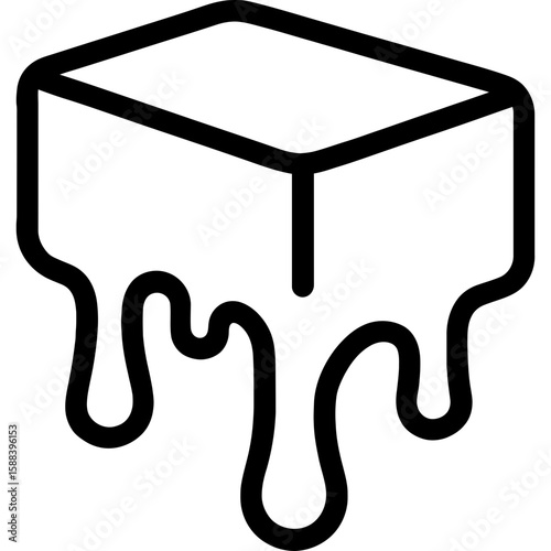 Melting icon outline vector