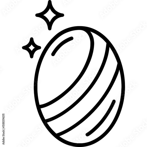 Moonstone gem adularescence effect outline icon vector