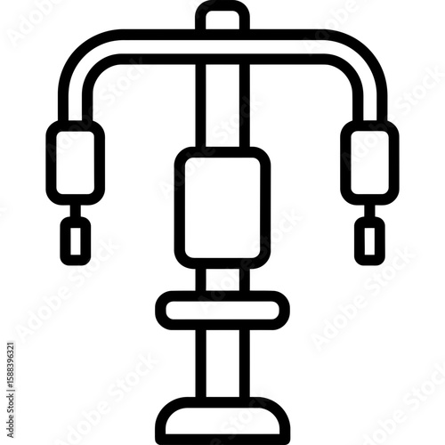 Outdoor chest fly machine outline icon vector