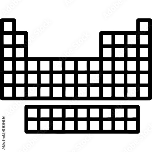 Periodic table outline icon vector