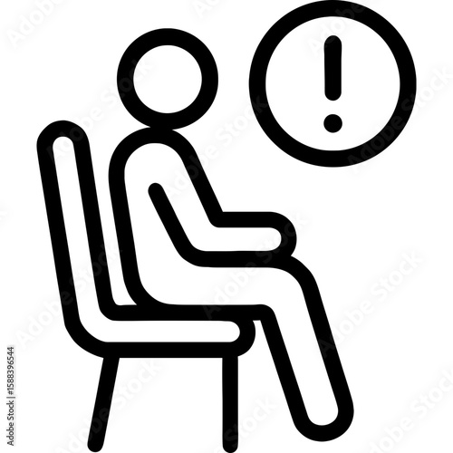 Priority seating accessibility icon outline vector