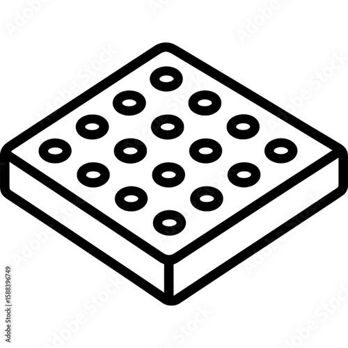 Tactile paving accessibility symbol outline icon vector