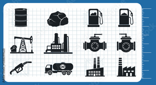 Explore the powerful silhouette of the oil and gas industry depicting energy production and industrial landscapes, revealing the backbone of modern economies.