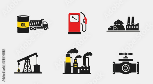 Explore the powerful silhouette of the oil and gas industry showcasing its infrastructure and energy production against a dramatic sky emphasizing industrial might and resource extraction.